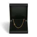 Goldkette als Schlangenkette in Gelbgold 375 / 9K, 40 cm lang, 1,4 mm breit, Gewicht ca. 3.3 g.