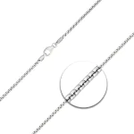 Goldkette als Venezianerkette in Weißgold 750 / 18K, 45 cm lang, 2 mm breit, Gewicht ca. 11.6 g.
