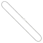 Goldkette als Venezianerkette in Weißgold 750 / 18K, 45 cm lang, 2 mm breit, Gewicht ca. 11.6 g.