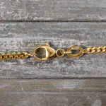 Goldkette als Panzerkette flach in Gelbgold 750 / 18K, 50 cm lang, 2,1 mm breit, Gewicht ca. 8.4 g.