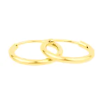Ohrringe, Creolen, Gelbgold 750 / 18K, Außendurchmesser 20 mm, Breite 2 mm, Gewicht ca. 0.89 g