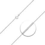 Goldkette als Schlangenkette diamantiert in Weißgold 585 / 14K, 60 cm lang, 0,8 mm breit, Gewicht ca. 4.1 g.