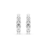 0,85 Karat Diamant Creolen, Weißgold 585 / 14 Karat