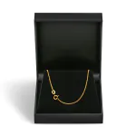 Goldkette als Venezianerkette rund geschlagen in Gelbgold 750 / 18K, 50 cm lang, 1,2 mm breit, Gewicht ca. 4.9 g.
