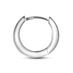 0,03 Karat Diamant Creolen, Weißgold 750 / 18K, Außendurchmesser 11 mm, Breite 1.8 mm, Gewicht ca. 1.9 g
