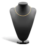 Goldkette als Kordelkette hohl in Gelbgold 585 / 14K, 45 cm lang, 5 mm breit, Gewicht ca. 15.6 g.