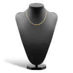 Goldkette als Panzerkette facettiert in Gelbgold 585 / 14K, 50 cm lang, 3,9 mm breit, Gewicht ca. 13.8 g.