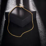 Goldkette als Ankerkette diamantiert in Gelbgold 333 / 8 Karat, 75 cm lang, 1.9 mm breit, Gewicht ca. 8.1