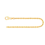 Armband als Ankerkette diamantiert in Gelbgold 750 / 18K, 20 cm lang, 2 mm breit, Gewicht ca. 6 g.
