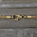 Goldkette als Kordelkette hohl in Gelbgold 750 / 18K, 45 cm lang, 2,1 mm breit, Gewicht ca. 3.4 g.