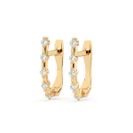 0,2 Karat Diamant Creolen, Gelbgold 585 / 14 Karat