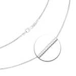 Goldkette als Tondakette in Weißgold 333 / 8K, 42 cm lang, 1,2 mm breit, Gewicht ca. 5 g.