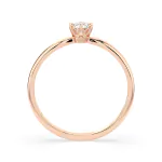 0,20 Karat Diamant Verlobungsring mit 1 Diamanten, Rotgold 585 / 14K