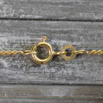 Goldkette als Panzerkette flach in Gelbgold 333 / 8K, 80 cm lang, 2,1 mm breit, Gewicht ca. 9.2 g.