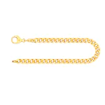 Armband als Panzerkette flach in Gelbgold 333 / 8K, 18,7 cm lang, 4,7 mm breit, Gewicht ca. 9.6 g.