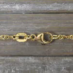 Goldkette als Singapurkette in Gelbgold 585 / 14 Karat, 42 cm lang, 1.8 mm breit, Gewicht ca. 2,6 g.