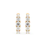 0,85 Karat Diamant Creolen, Gelbgold 585 / 14 Karat
