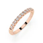 0,22 Karat Diamant Verlobungsring mit 11 Diamanten, Rotgold 585 / 14K