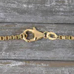 Goldkette als Venezianerkette in Gelbgold 750 / 18K, 45 cm lang, 1,8 mm breit, Gewicht ca. 12.7 g.