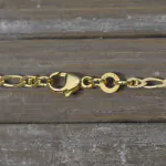 Goldkette als Panzerstegkette in Gelbgold 333 / 8K, 95 cm lang, 2,5 mm breit, Gewicht ca. 8.2 g.