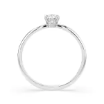 0,10 Karat Diamant Verlobungsring mit 1 Diamanten, Weißgold 585 / 14K