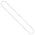 Goldkette als Singapurkette in Weißgold 585 / 14K, 45 cm lang, 1,4 mm breit, Gewicht ca. 1.9 g.