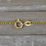 Goldkette als Erbskette in Gelbgold 585 / 14K, 65 cm lang, 2 mm breit, Gewicht ca. 7.6 g.