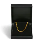 Armband als Figarokette diamantiert in Gelbgold 750 / 18K, 22 cm lang, 3,4 mm breit, Gewicht ca. 7.9 g.