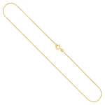 Goldkette als Schlangenkette diamantiert in Gelbgold 585 / 14K, 34 cm lang, 0,8 mm breit, Gewicht ca. 2.2 g.