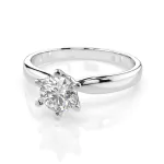 0,5 Karat Diamant Verlobungsring mit 1 Diamanten, Weißgold 585 / 14K
