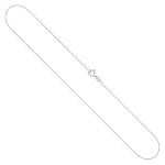 Goldkette als Ankerkette flach in Weißgold 585 / 14K, 40 cm lang, 0,8 mm breit, Gewicht ca. 1 g.