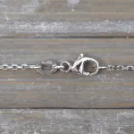 Goldkette als Ankerkette diamantiert in Weißgold 750 / 18K, 80 cm lang, 1,3 mm breit, Gewicht ca. 6 g.