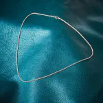 Goldkette als Zopfkette in Weißgold 585 / 14K, 70 cm lang, 2,1 mm breit, Gewicht ca. 13.1 g.