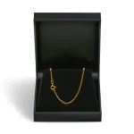 Goldkette als Ankerkette rund in Gelbgold 375 / 9K, 45 cm lang, 2 mm breit, Gewicht ca. 4.2 g.