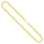 Goldkette als Panzerkette flach in Gelbgold 585 / 14K, 70 cm lang, 4,7 mm breit, Gewicht ca. 41.6 g.