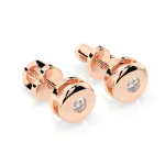 0,08 Karat Diamant Ohrstecker mit 2 echten Diamanten, Rotgold 585 / 14K