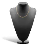 Goldkette als Kordelkette hohl Bicolor in Gelbgold / Weißgold 333 / 8K, 45 cm lang, 3,3 mm breit, Gewicht ca. 10,2 g.