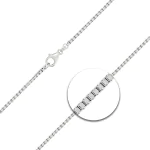 Goldkette als Venezianerkette in Weißgold 585 / 14K, 40 cm lang, 1,8 mm breit, Gewicht ca. 10.2 g.