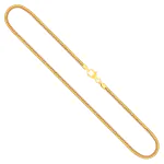 Goldkette als Schlangenkette in Gelbgold 585 / 14K, 75 cm lang, 2,4 mm breit, Gewicht ca. 19.5 g.