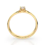 0,1 Karat Diamant Verlobungsring, Gelbgold 585 / 14K