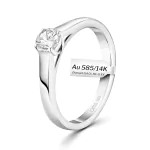 0,40 Karat Diamant Verlobungsring mit GIA Zertifikat, Weißgold 585 / 14K, Breite 1,7 mm,Weite 58 mm, Gewicht ca. 2.6 g.
