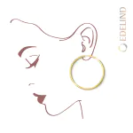 Ohrringe, Creolen, Gelbgold 333 / 8K, Außendurchmesser 60 mm, Breite 2.5 mm, Gewicht ca. 3.2 g