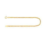 Armband als Kordelkette hohl Leichtversion in Gelbgold 333 / 8K, 21 cm lang, 3,3 mm breit, Gewicht ca. 2.3 g.