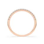 0,14 Karat Diamant Memoire Ring mit 17 Diamanten, Rotgold 585 / 14K