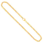 Goldkette als Dollarkette in Gelbgold 585 / 14K, 40 cm lang, 3,7 mm breit, Gewicht ca. 18.6 g.