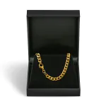 Goldkette als Panzerkette hohl in Gelbgold 585 / 14K, 45 cm lang, 5,4 mm breit, Gewicht ca. 15.6 g.