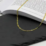 Goldkette als Panzerstegkette in Gelbgold 585 / 14K, 70 cm lang, 3,1 mm breit, Gewicht ca. 7.8 g.