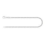Armband als Zopfkette in Weißgold 750 / 18K, 18,5 cm lang, 1,7 mm breit, Gewicht ca. 2.8 g..