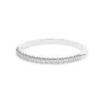 0,14 Karat Diamant Memoire Ring mit 17 Diamanten, Weißgold 585 / 14K