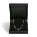 Goldkette als Ankerkette rund Weißgold 585 / 14K, 50 cm lang, 2,4 mm breit, Gewicht ca. 9.3 g.